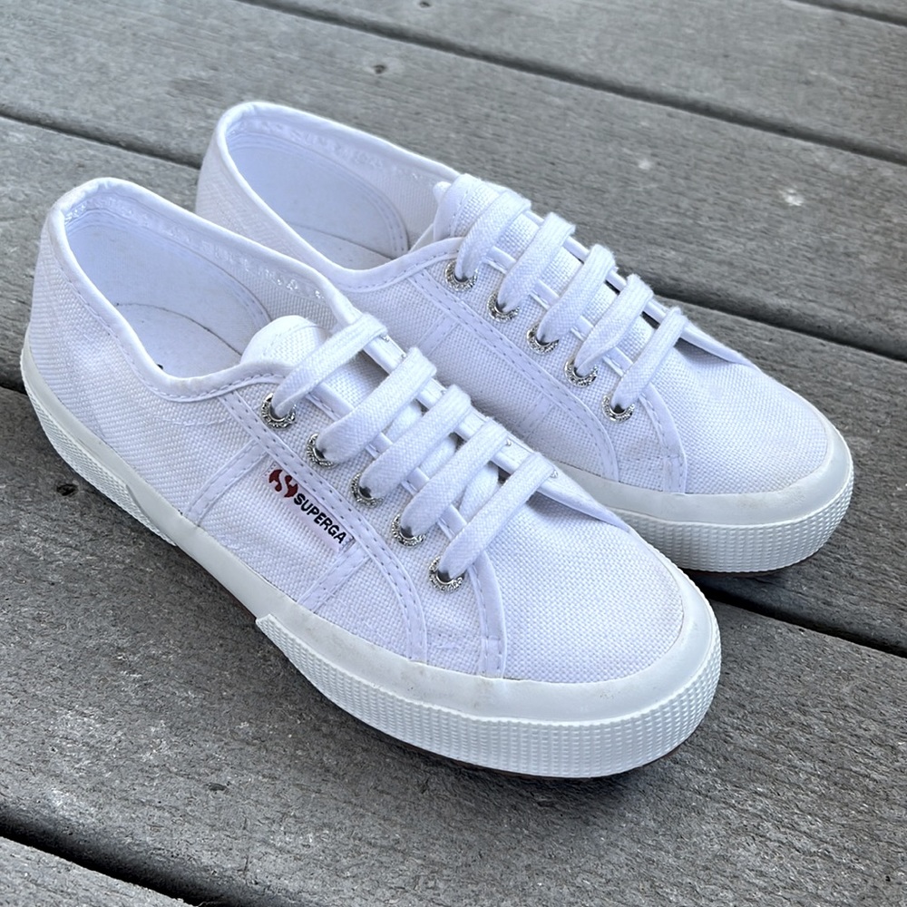SUPERGA Cotu In White Lace Up Sneaker Size 36 - Picture 4 of 16